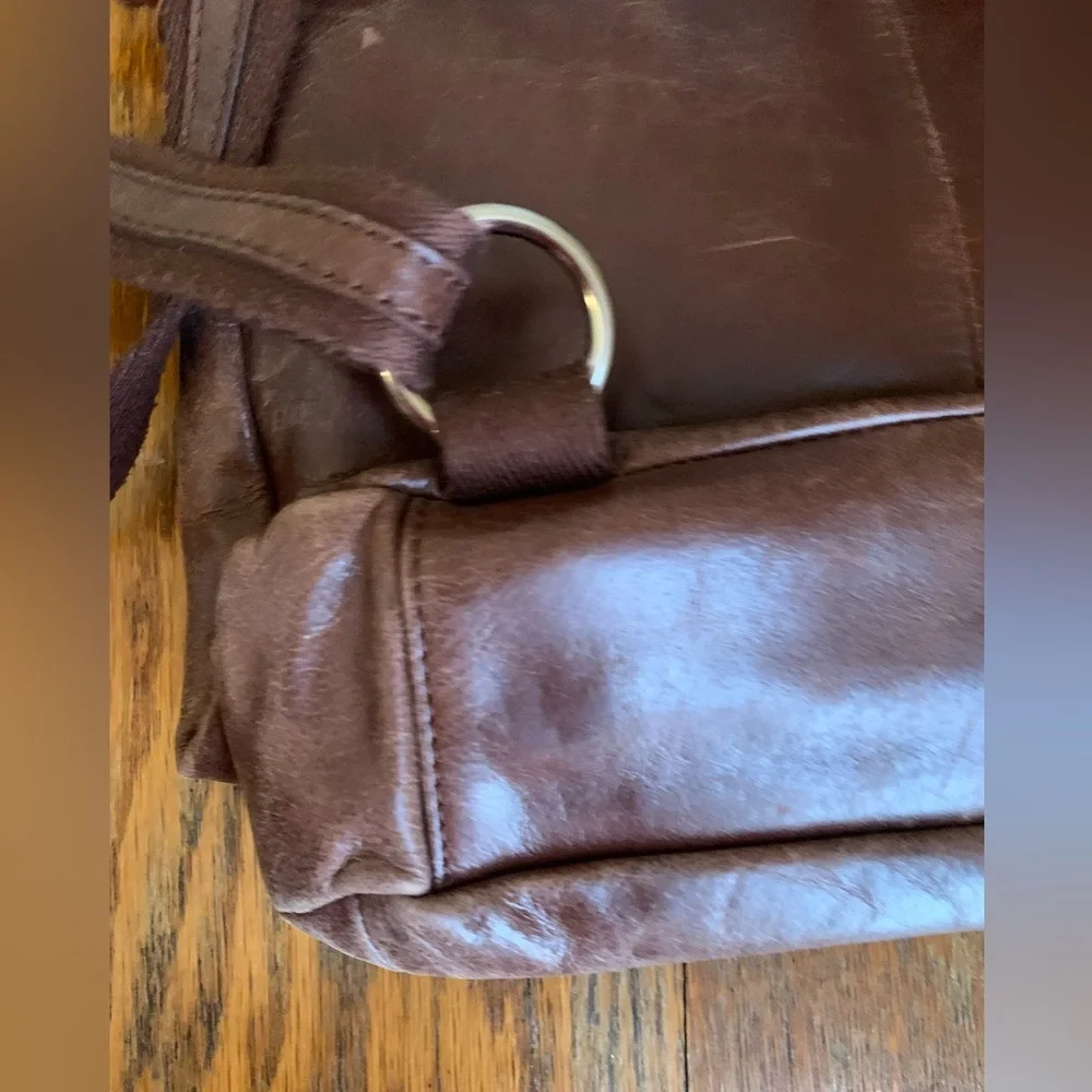 The Sak Ventura Brown Leather Backpack Crossbody Bag Convertible Boho Chic